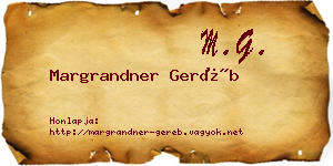 Margrandner Geréb névjegykártya